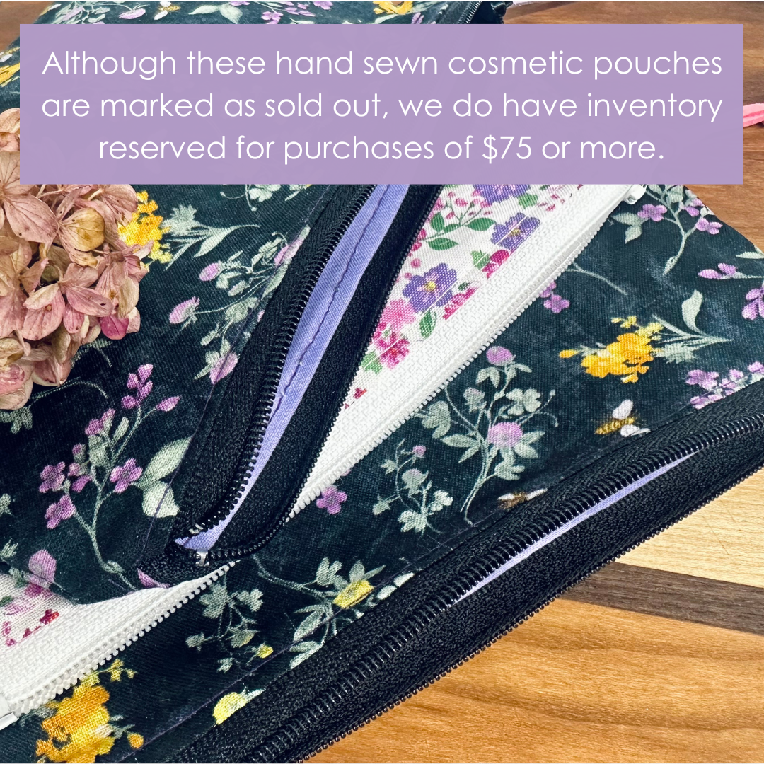 Handmade Cosmetic Pouch (Free with Purchase of $100 or more)